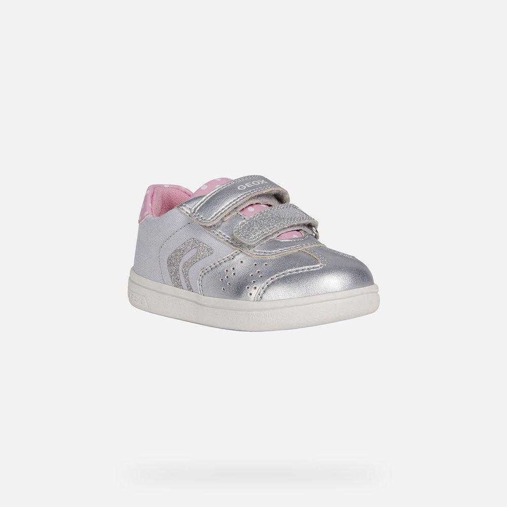 Geox Sneakers Silver Djrock Girl - Geox Baby Shoes - BRMZJC947